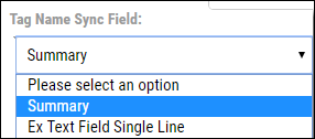 Jira Connector Guide - Tag Name Sync Field